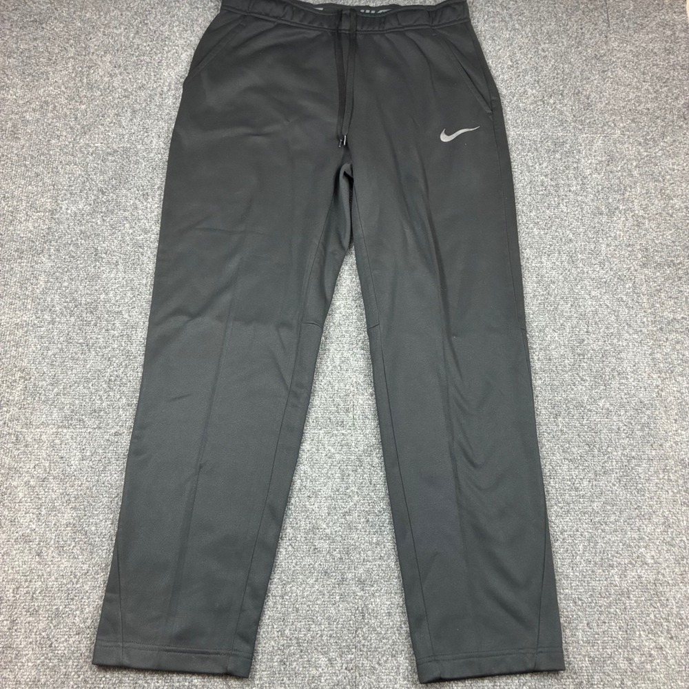 Nike Dri-FIT Mens Size Large Fleece Lined Winter Training Athletic Pants Black